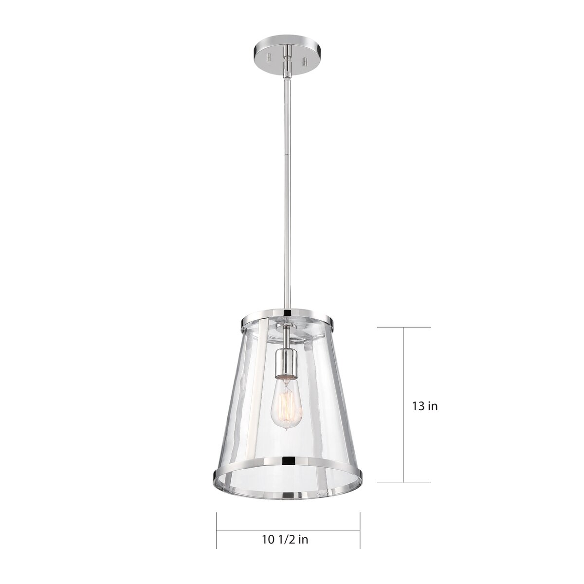 Breakwater Bay Cular 1 Light Single Cone Pendant Wayfair